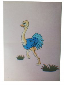 幼儿园PVC塑胶地板专用鸵鸟图案